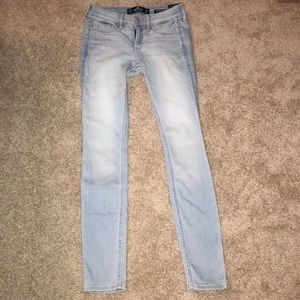 Hollister Light Wash Low-Rise Super Skinny Jeans